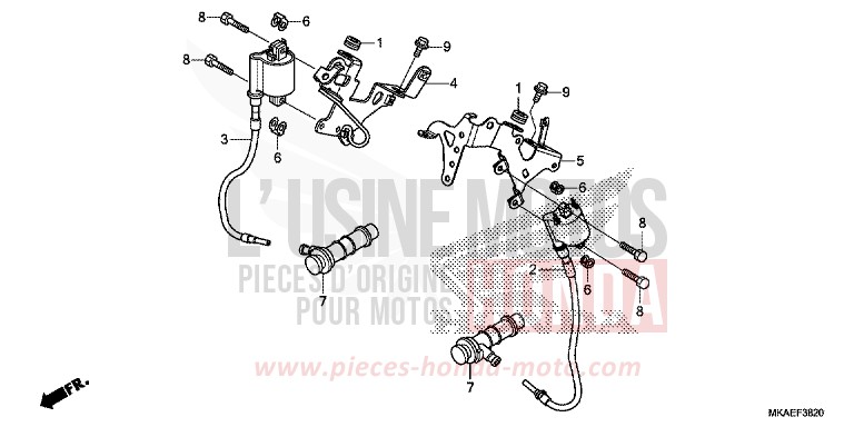 BOBINE D'ALLUMAGE de Integra 750 PEARL GLARE WHITE (NHB53) de 2019